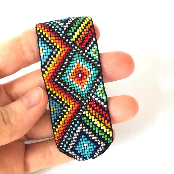 Miyuki Beaded Bohemian Aztec Inspired Bracelet - Picture 1 of 7